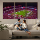 Bryant-Denny Stadium Night Game Triple Canvas Wall Art - by MyGreatCanvas | Canvas Wall Art Prints | Photo Prints & Wall Decor