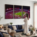Bryant-Denny Stadium Night Game Triple Canvas Wall Art -