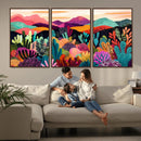 Abstract Kusama Print - Landscape Canvas Wall Art Print -