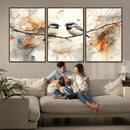 Abstract Watercolor Chickadee Bird Canvas Wall Art Print - by MyGreatCanvas | Canvas Wall Art Prints | Photo Prints & Wall Decor