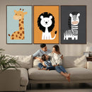 Boho Jungle Animal Nursery Wall Art Prints – Safari Decor