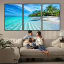 Tropical Beach Wall Art Canvas Print - Serene Ocean
