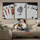 Poker Wall Art - Playing Cards Canvas Wall Art Print - Ace