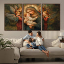 Mary Jesus Canvas Wall Art Print - Madonna and Child with