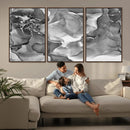 Black White Abstract Canvas Wall Art - Fluid Ink Artwork - by MyGreatCanvas | Canvas Wall Art Prints | Photo Prints & Wall Decor