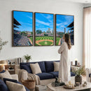 Wrigley Field Chicago Cubs Panoramic Art Multi-Piece Canvas