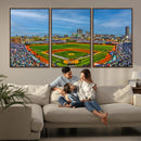 Wrigley Field Chicago Cubs Panoramic Canvas Print –