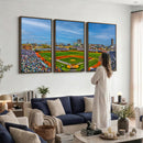 Wrigley Field Chicago Cubs Panoramic Canvas Print –
