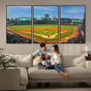 Wrigley Field Chicago Cubs Panoramic Canvas Print –