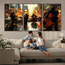 Jazz Wall Art Canvas Print – Colorful Musical Instrument