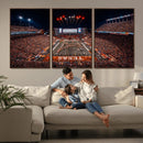 Texas Stadium Night Game Wall Art Canvas Print – Vibrant