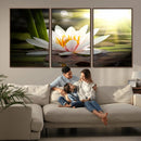Lotus Flower Wall Art Canvas Print, Water Lily Large Wall