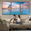 Ocean Sunset Canvas Wall Art Print – Tranquil Seascape