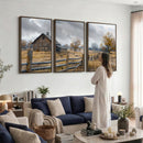 Rustic Autumn Farmhouse Wall Art Canvas Print – Serene