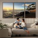 Tropical Beach Wall Art - Stunning Ocean Sunset Canvas Print