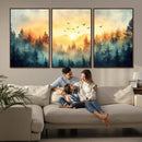 Abstract Forest Wall Art Print- Serene Nature Canvas Print