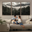 Moody Forest Wall Art – Framed Mountain Fog Canvas Artwork, by MyGreatCanvas | Canvas Wall Art Prints | Photo Prints & Wall Decor