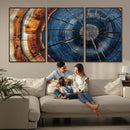 Framed Abstract Tree Ring Wall Art Print Natural Rustic Wood by MyGreatCanvas | Canvas Wall Art Prints | Photo Prints & Wall Decor