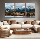 Grand Teton Park Wall Art Canvas Print – Framed Alpine Lake