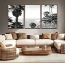 Palm Trees Wall Art Canvas Print – Framed Coastal Ocean