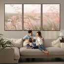Pastel Grasses Wall Art Canvas Print – Framed Soft Meadow