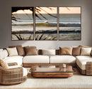 Sunset Surf Wall Art Canvas Print – Framed Golden Hour Waves