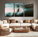 Vibrant Aquatic Motion Wall Art Canvas Print – Framed