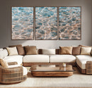 Clear Water Wall Art Canvas Print – Framed Sunlit Ocean