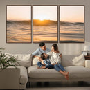 Calm Water Wall Art – Framed Sunset Waves Canvas Artwork, by MyGreatCanvas | Canvas Wall Art Prints | Photo Prints & Wall Decor