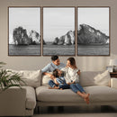 Coastal Wall Art – Framed Black White Ocean Canvas Artwork, by MyGreatCanvas | Canvas Wall Art Prints | Photo Prints & Wall Decor