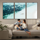 Minimal Beach Wall Art – Framed Ocean Swimming Canvas by MyGreatCanvas | Canvas Wall Art Prints | Photo Prints & Wall Decor