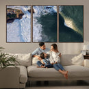Ocean Wave Wall Art – Aerial Coastal View Canvas Artwork, by MyGreatCanvas | Canvas Wall Art Prints | Photo Prints & Wall Decor