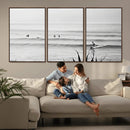 Surfer Silhouette Wall Art – Framed Calm Ocean Canvas by MyGreatCanvas | Canvas Wall Art Prints | Photo Prints & Wall Decor