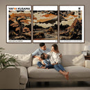 Modern Japanese Wall Art Canvas Print – Framed Abstract