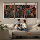 Modern Japanese Wall Art Canvas Print – Framed Abstract