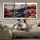 Modern Japanese Wall Art Canvas Print – Framed Abstract