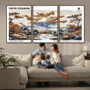 Modern Japanese Wall Art Canvas Print – Framed Abstract
