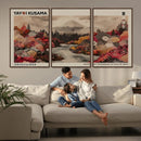 Modern Japanese Wall Art Canvas Print – Framed Abstract
