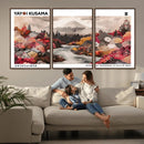 Modern Japanese Wall Art Canvas Print – Framed Abstract