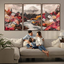 Mountain Wall Art Canvas Print – Framed Autumn Forest
