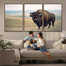 Bison Wall Art Canvas Print – Framed Buffalo American Bison