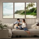 Relaxing Beach Wall Art Canvas Print – Framed Ocean View