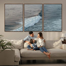 Ocean Waves Wall Art Canvas Print – Framed Coastal Serenity