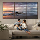Golden Hour Wall Art Canvas Print – Framed Tranquil Waves