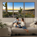 Saguaro Cactus Wall Art Canvas Print – Framed Desert Sunset by MyGreatCanvas | Canvas Wall Art Prints | Photo Prints & Wall Decor