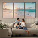 Beach Sunset Wall Art Canvas Print – Framed Ocean Waves