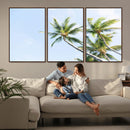 Palm Trees Wall Art Canvas Print – Framed Tropical Coastal