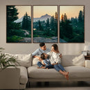 Mountain Wall Art Canvas Print – Framed Forest Serenity