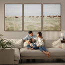 Bison Herd Wall Art Canvas Print – Framed Western Bison