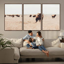 Bison Herd Wall Art Canvas Print – Framed Western Prairie by MyGreatCanvas | Canvas Wall Art Prints | Photo Prints & Wall Decor